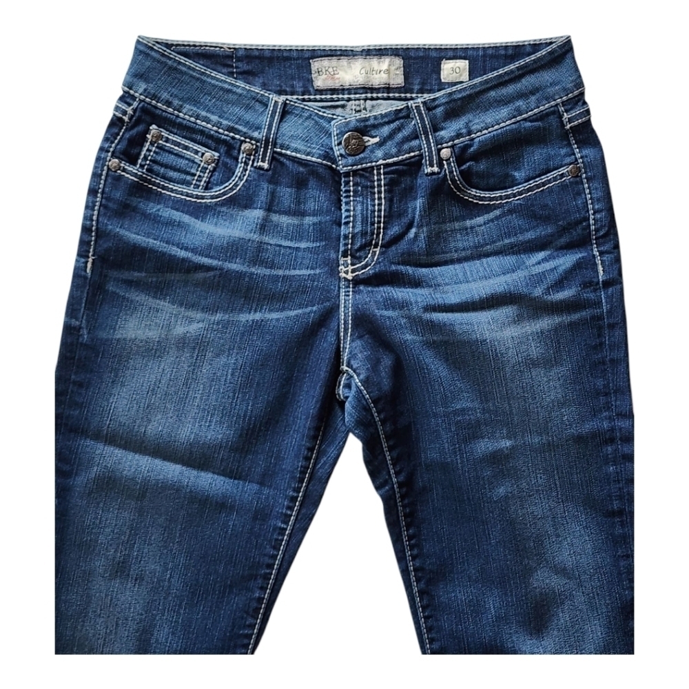 BKE Indigo Wash Denim Crop Capris - Picture 2 of 10